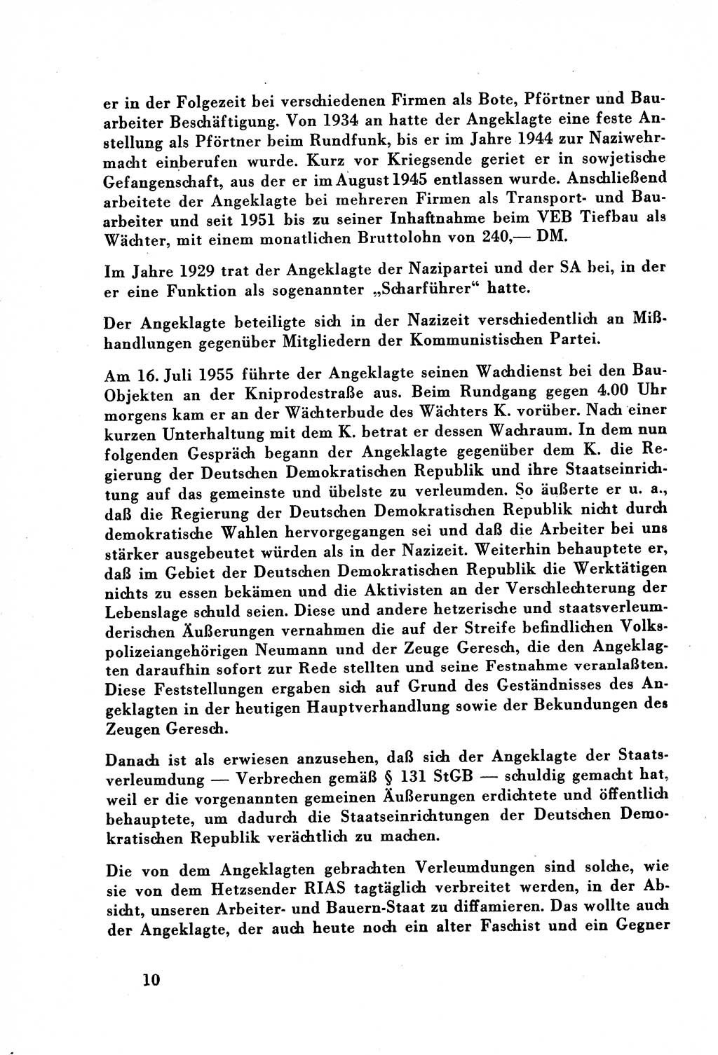 Dokumente des Unrechts, das SED-Regime [Deutsche Demokratische Republik (DDR)] in der Praxis, Bundesministerium für gesamtdeutsche Fragen (BMG) [Bundesrepublik Deutschland (BRD)] 1957, Seite 10 (Dok. UnR. SED-Reg. DDR BMG BRD 1957, S. 10)