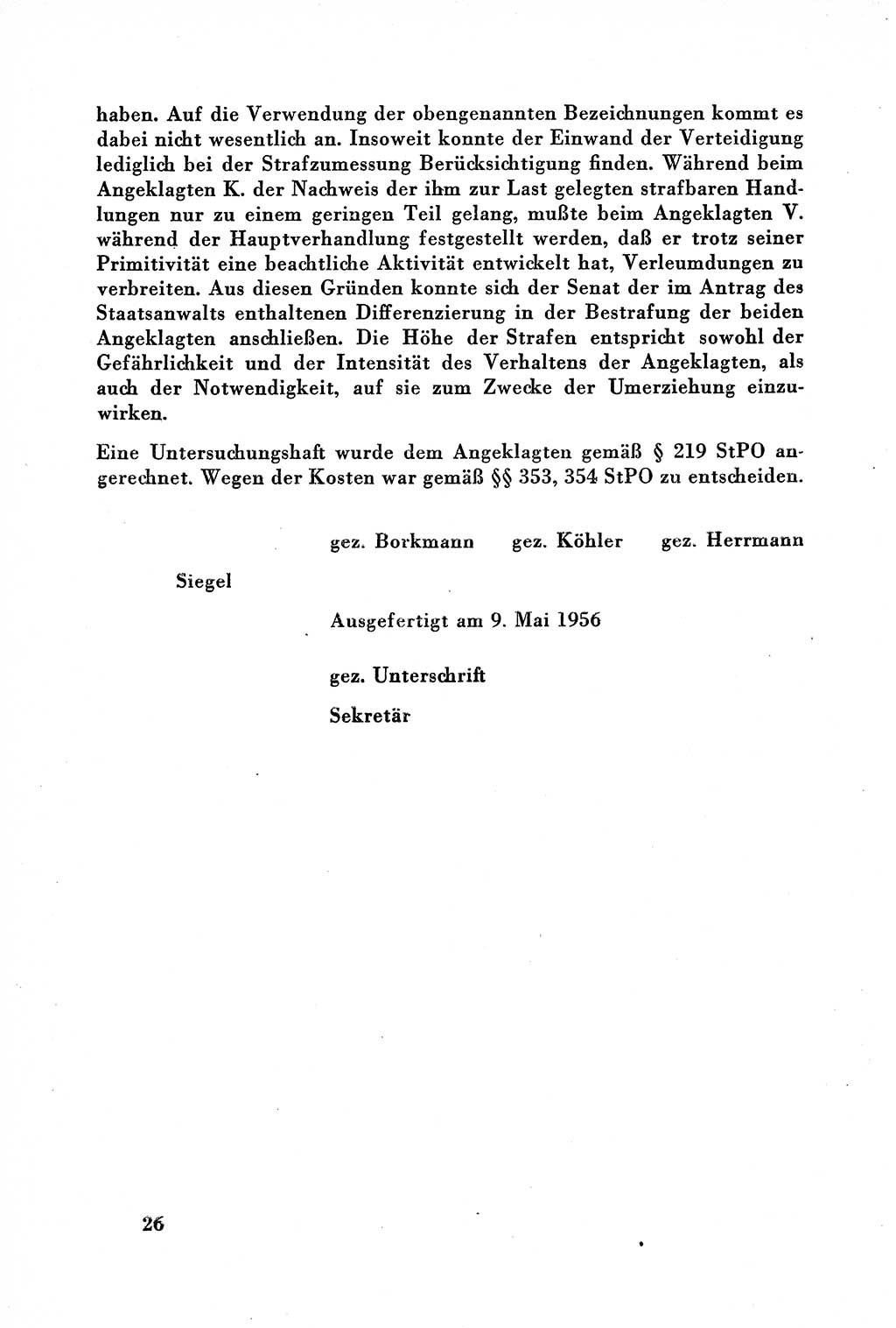 Dokumente des Unrechts, das SED-Regime [Deutsche Demokratische Republik (DDR)] in der Praxis, Bundesministerium für gesamtdeutsche Fragen (BMG) [Bundesrepublik Deutschland (BRD)] 1957, Seite 26 (Dok. UnR. SED-Reg. DDR BMG BRD 1957, S. 26)