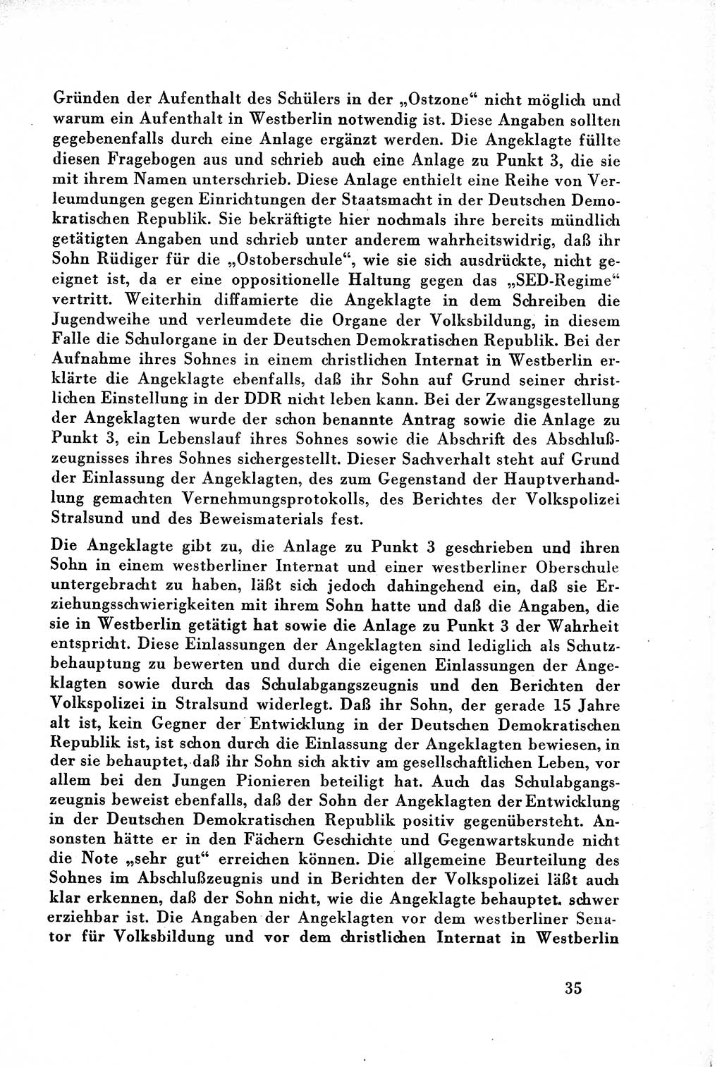 Dokumente des Unrechts, das SED-Regime [Deutsche Demokratische Republik (DDR)] in der Praxis, Bundesministerium für gesamtdeutsche Fragen (BMG) [Bundesrepublik Deutschland (BRD)] 1957, Seite 35 (Dok. UnR. SED-Reg. DDR BMG BRD 1957, S. 35)