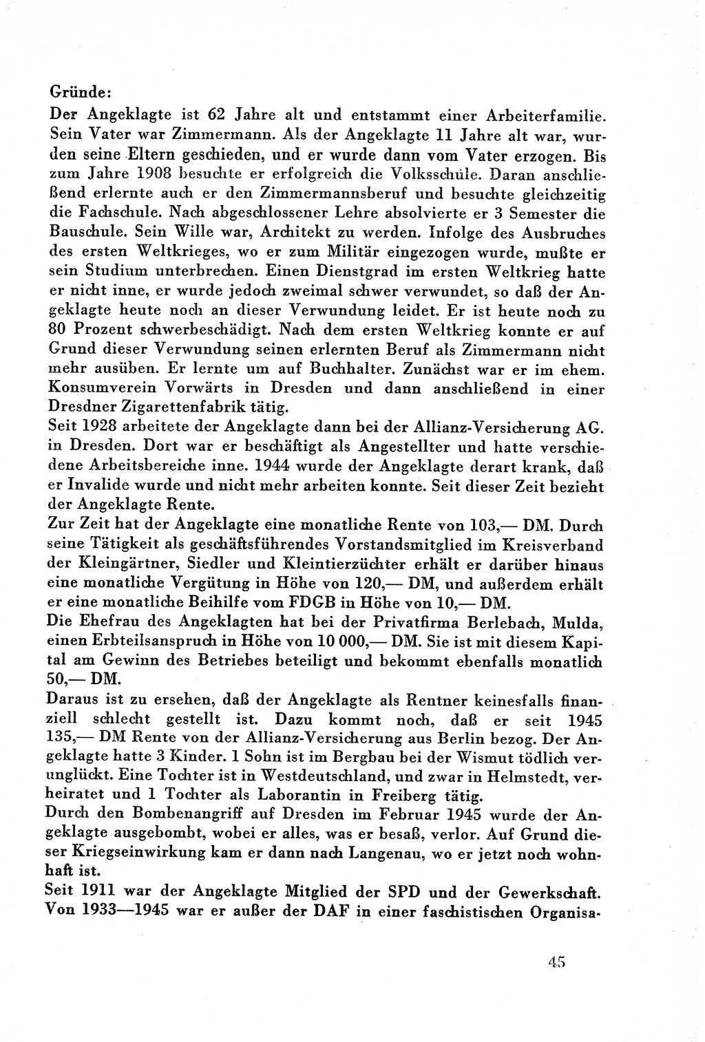 Dokumente des Unrechts, das SED-Regime [Deutsche Demokratische Republik (DDR)] in der Praxis, Bundesministerium für gesamtdeutsche Fragen (BMG) [Bundesrepublik Deutschland (BRD)] 1957, Seite 45 (Dok. UnR. SED-Reg. DDR BMG BRD 1957, S. 45)