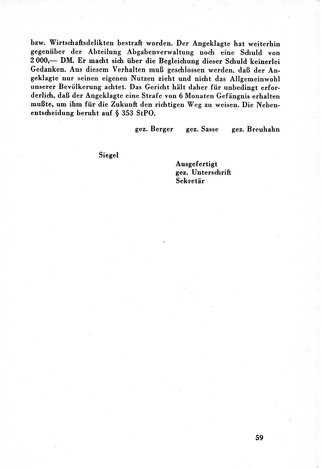 Dokumente des Unrechts, das SED-Regime [Deutsche Demokratische Republik (DDR)] in der Praxis, Bundesministerium für gesamtdeutsche Fragen (BMG) [Bundesrepublik Deutschland (BRD)] 1957, Seite 59 (Dok. UnR. SED-Reg. DDR BMG BRD 1957, S. 59)