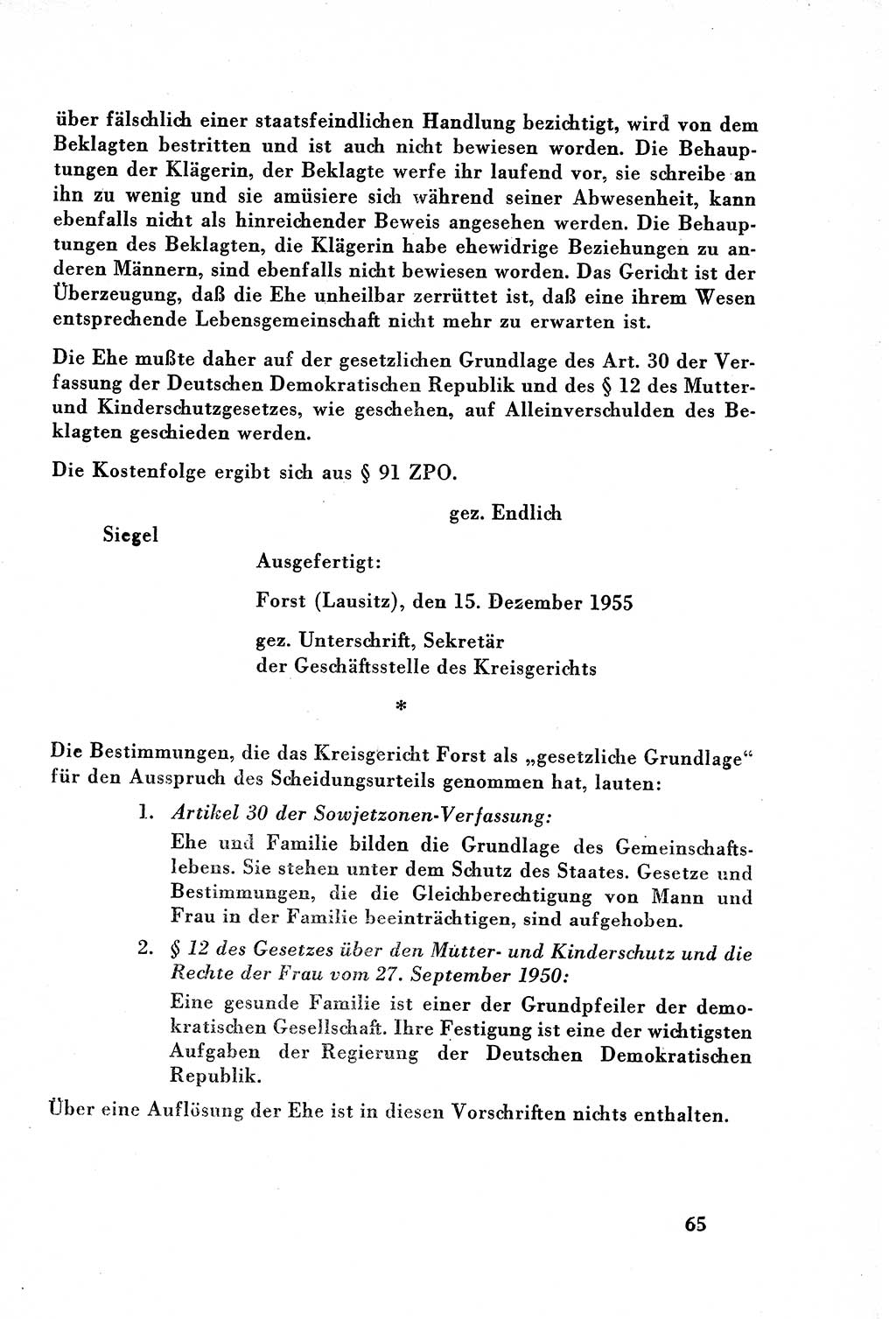 Dokumente des Unrechts, das SED-Regime [Deutsche Demokratische Republik (DDR)] in der Praxis, Bundesministerium für gesamtdeutsche Fragen (BMG) [Bundesrepublik Deutschland (BRD)] 1957, Seite 65 (Dok. UnR. SED-Reg. DDR BMG BRD 1957, S. 65)