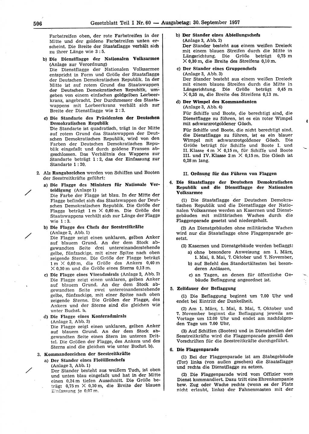 Gesetzblatt (GBl.) der Deutschen Demokratischen Republik (DDR) Teil Ⅰ 1957, Seite 506 (GBl. DDR Ⅰ 1957, S. 506)