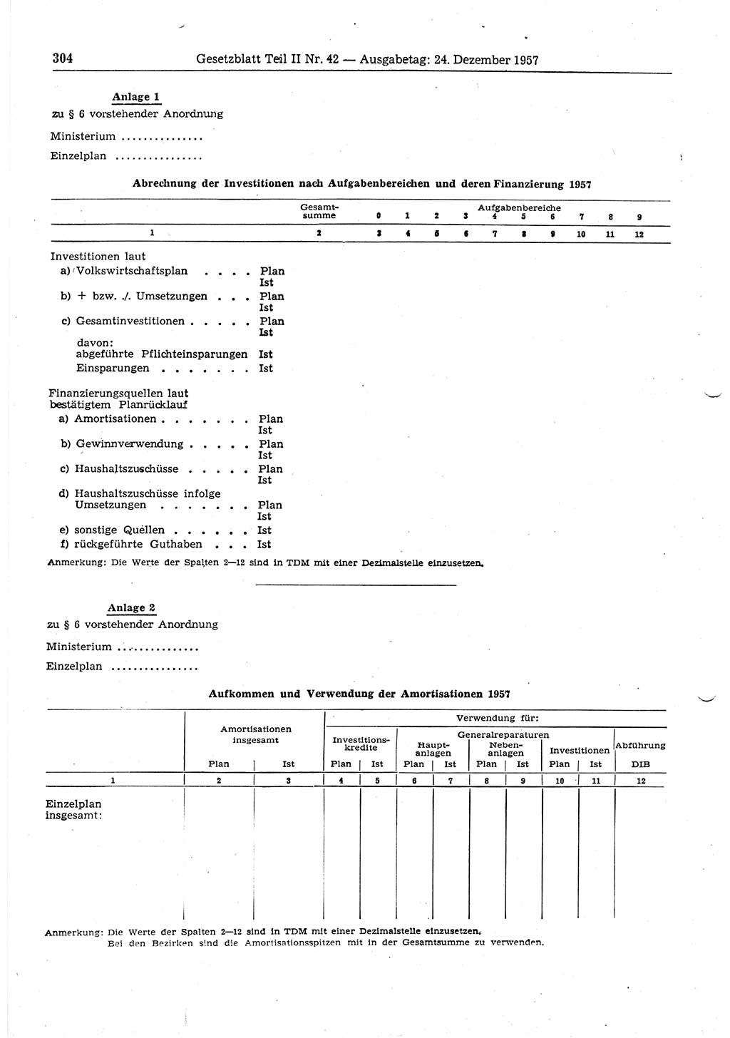 Gesetzblatt (GBl.) der Deutschen Demokratischen Republik (DDR) Teil ⅠⅠ 1957, Seite 304 (GBl. DDR ⅠⅠ 1957, S. 304)