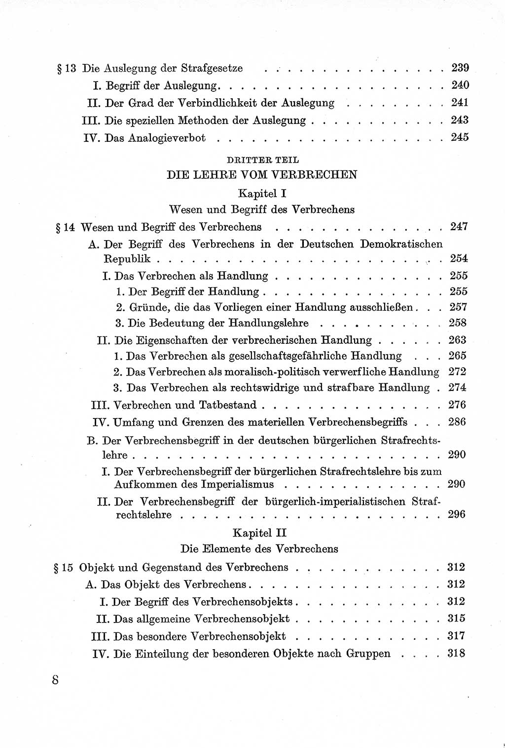 Lehrbuch des Strafrechts der Deutschen Demokratischen Republik (DDR), Allgemeiner Teil 1957, Seite 8 (Lb. Strafr. DDR AT 1957, S. 8)