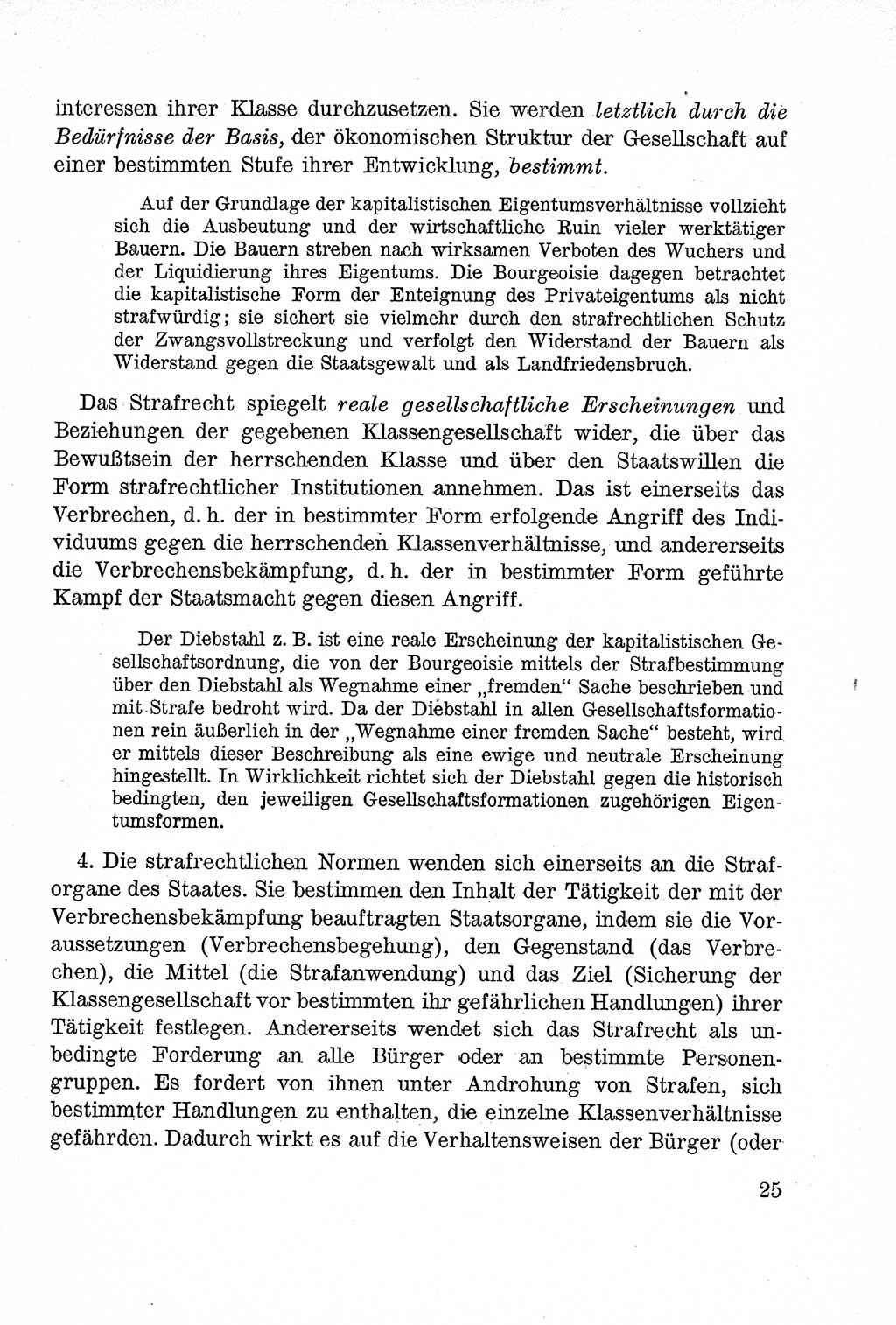 Lehrbuch des Strafrechts der Deutschen Demokratischen Republik (DDR), Allgemeiner Teil 1957, Seite 25 (Lb. Strafr. DDR AT 1957, S. 25)