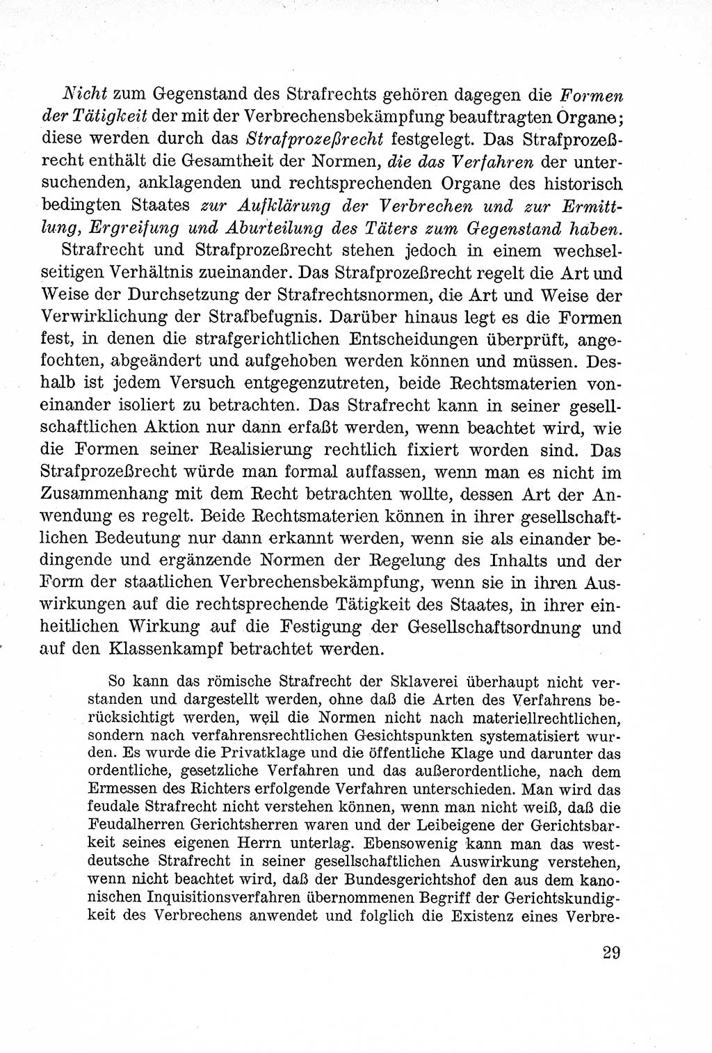 Lehrbuch des Strafrechts der Deutschen Demokratischen Republik (DDR), Allgemeiner Teil 1957, Seite 29 (Lb. Strafr. DDR AT 1957, S. 29)