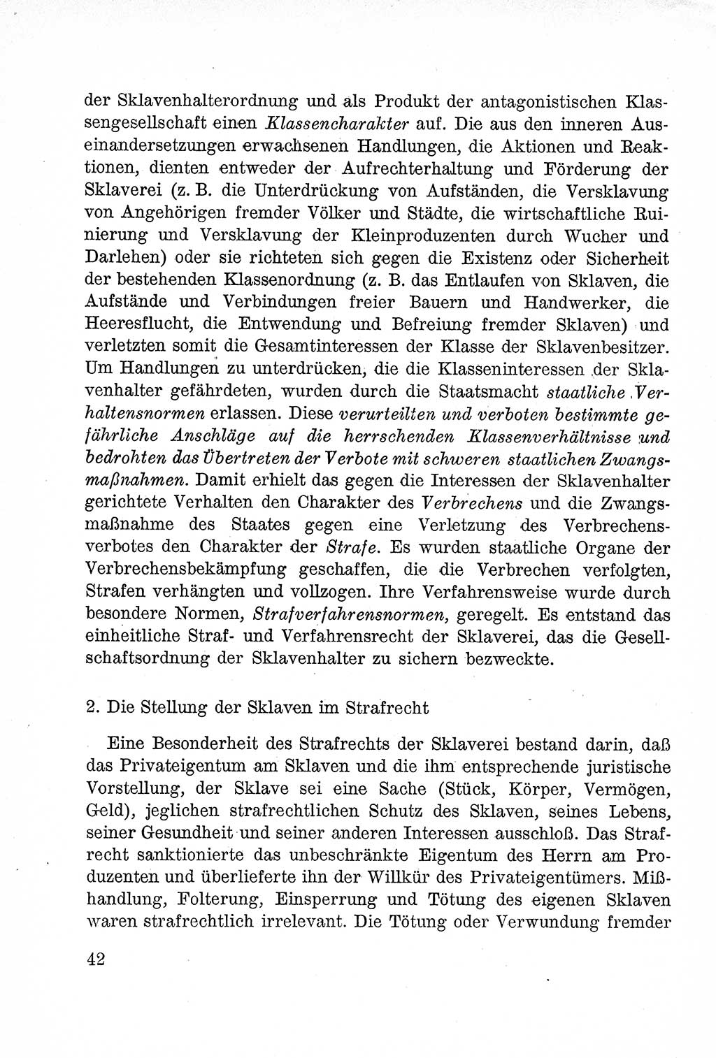 Lehrbuch des Strafrechts der Deutschen Demokratischen Republik (DDR), Allgemeiner Teil 1957, Seite 42 (Lb. Strafr. DDR AT 1957, S. 42)