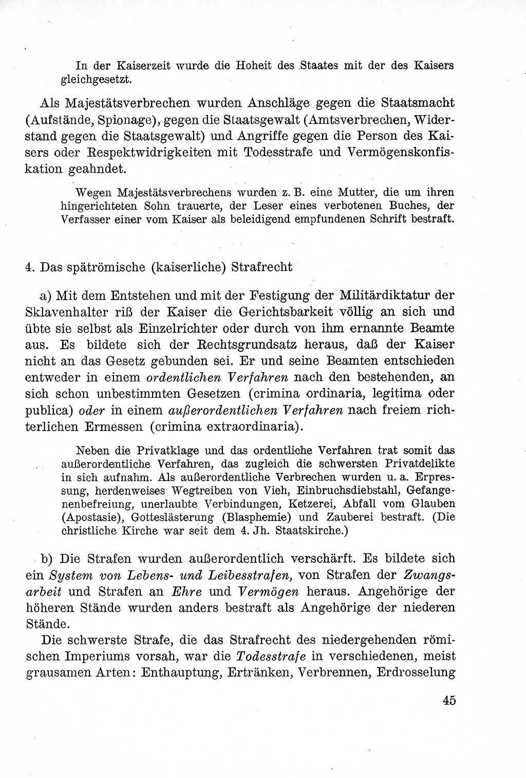Lehrbuch des Strafrechts der Deutschen Demokratischen Republik (DDR), Allgemeiner Teil 1957, Seite 45 (Lb. Strafr. DDR AT 1957, S. 45)