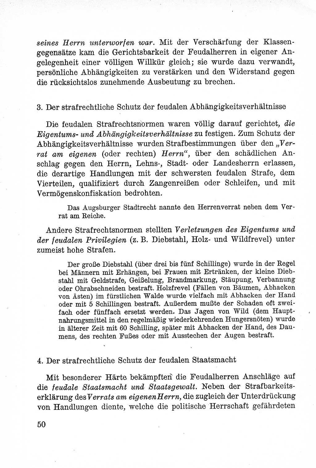 Lehrbuch des Strafrechts der Deutschen Demokratischen Republik (DDR), Allgemeiner Teil 1957, Seite 50 (Lb. Strafr. DDR AT 1957, S. 50)
