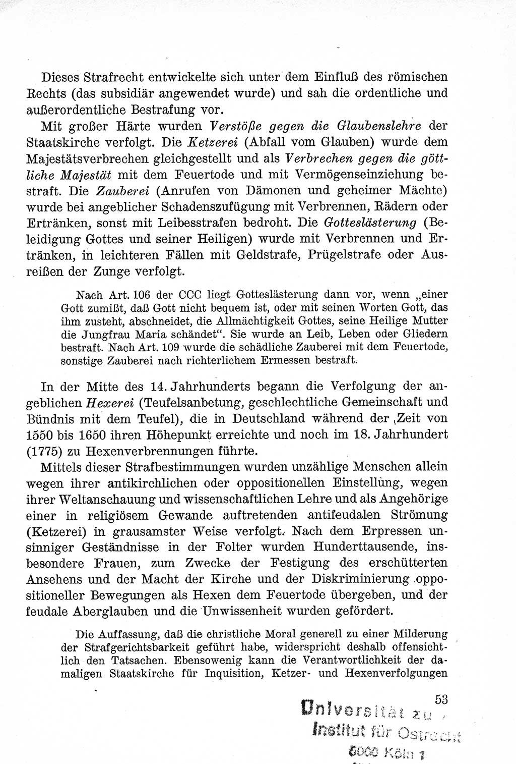 Lehrbuch des Strafrechts der Deutschen Demokratischen Republik (DDR), Allgemeiner Teil 1957, Seite 53 (Lb. Strafr. DDR AT 1957, S. 53)