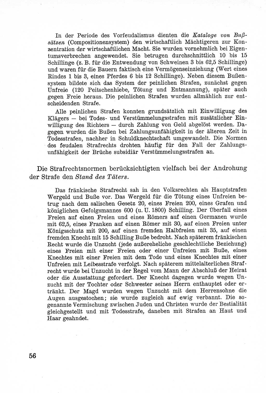 Lehrbuch des Strafrechts der Deutschen Demokratischen Republik (DDR), Allgemeiner Teil 1957, Seite 56 (Lb. Strafr. DDR AT 1957, S. 56)