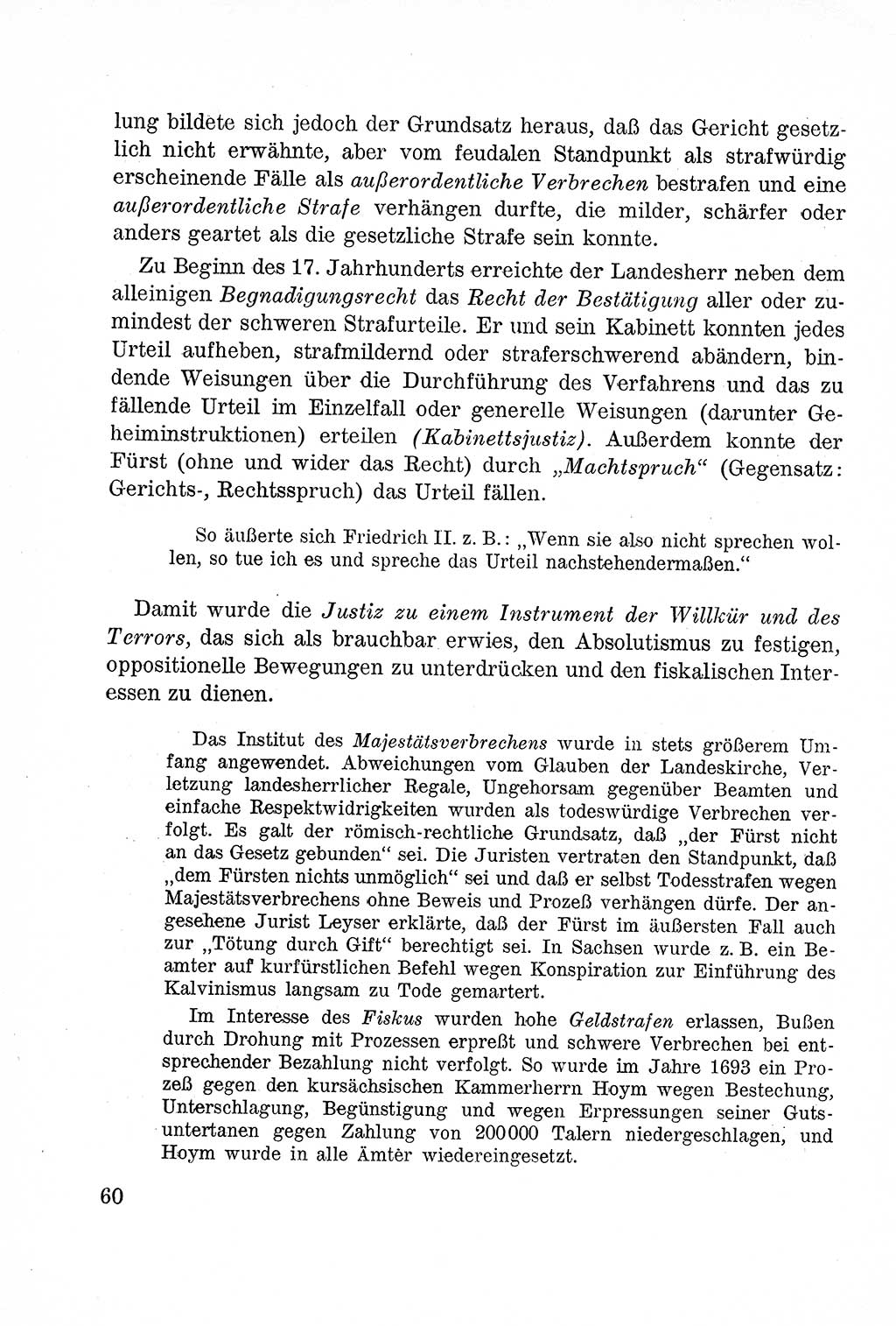 Lehrbuch des Strafrechts der Deutschen Demokratischen Republik (DDR), Allgemeiner Teil 1957, Seite 60 (Lb. Strafr. DDR AT 1957, S. 60)