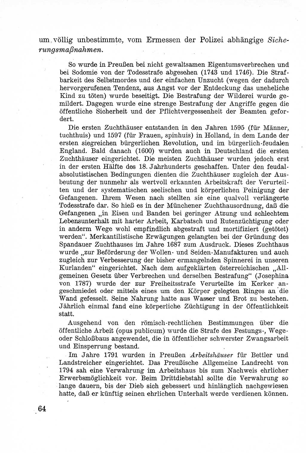 Lehrbuch des Strafrechts der Deutschen Demokratischen Republik (DDR), Allgemeiner Teil 1957, Seite 64 (Lb. Strafr. DDR AT 1957, S. 64)