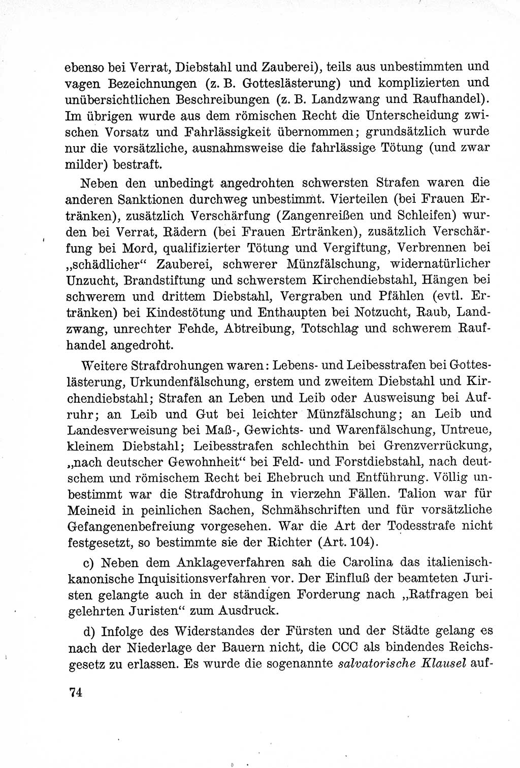 Lehrbuch des Strafrechts der Deutschen Demokratischen Republik (DDR), Allgemeiner Teil 1957, Seite 74 (Lb. Strafr. DDR AT 1957, S. 74)