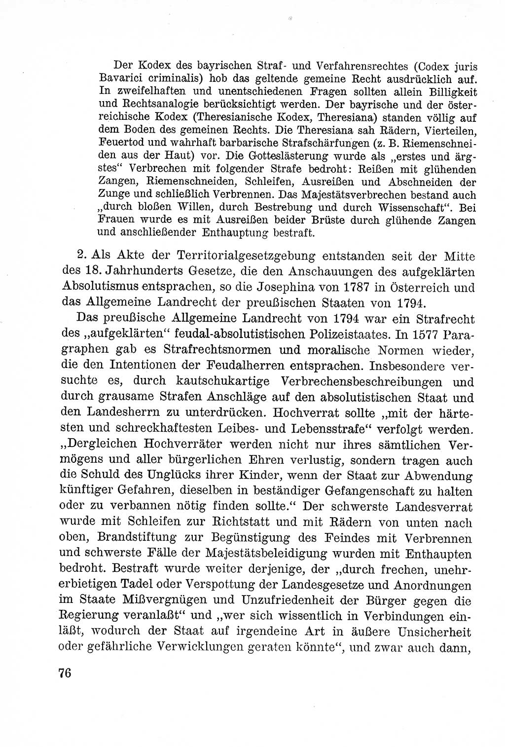 Lehrbuch des Strafrechts der Deutschen Demokratischen Republik (DDR), Allgemeiner Teil 1957, Seite 76 (Lb. Strafr. DDR AT 1957, S. 76)