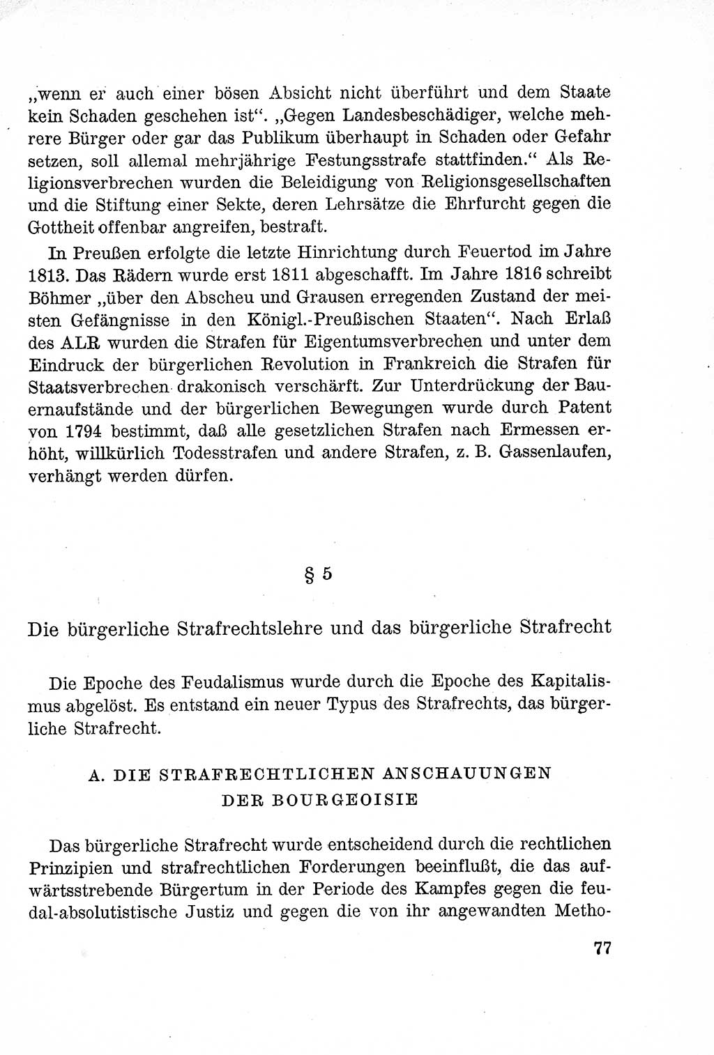 Lehrbuch des Strafrechts der Deutschen Demokratischen Republik (DDR), Allgemeiner Teil 1957, Seite 77 (Lb. Strafr. DDR AT 1957, S. 77)