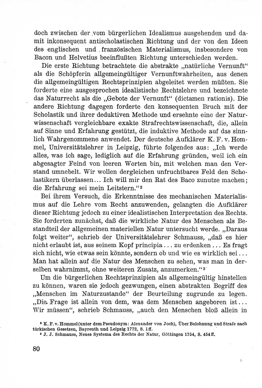 Lehrbuch des Strafrechts der Deutschen Demokratischen Republik (DDR), Allgemeiner Teil 1957, Seite 80 (Lb. Strafr. DDR AT 1957, S. 80)