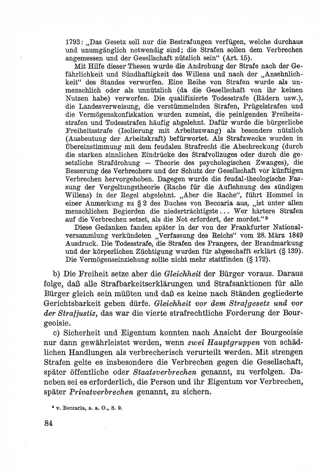 Lehrbuch des Strafrechts der Deutschen Demokratischen Republik (DDR), Allgemeiner Teil 1957, Seite 84 (Lb. Strafr. DDR AT 1957, S. 84)