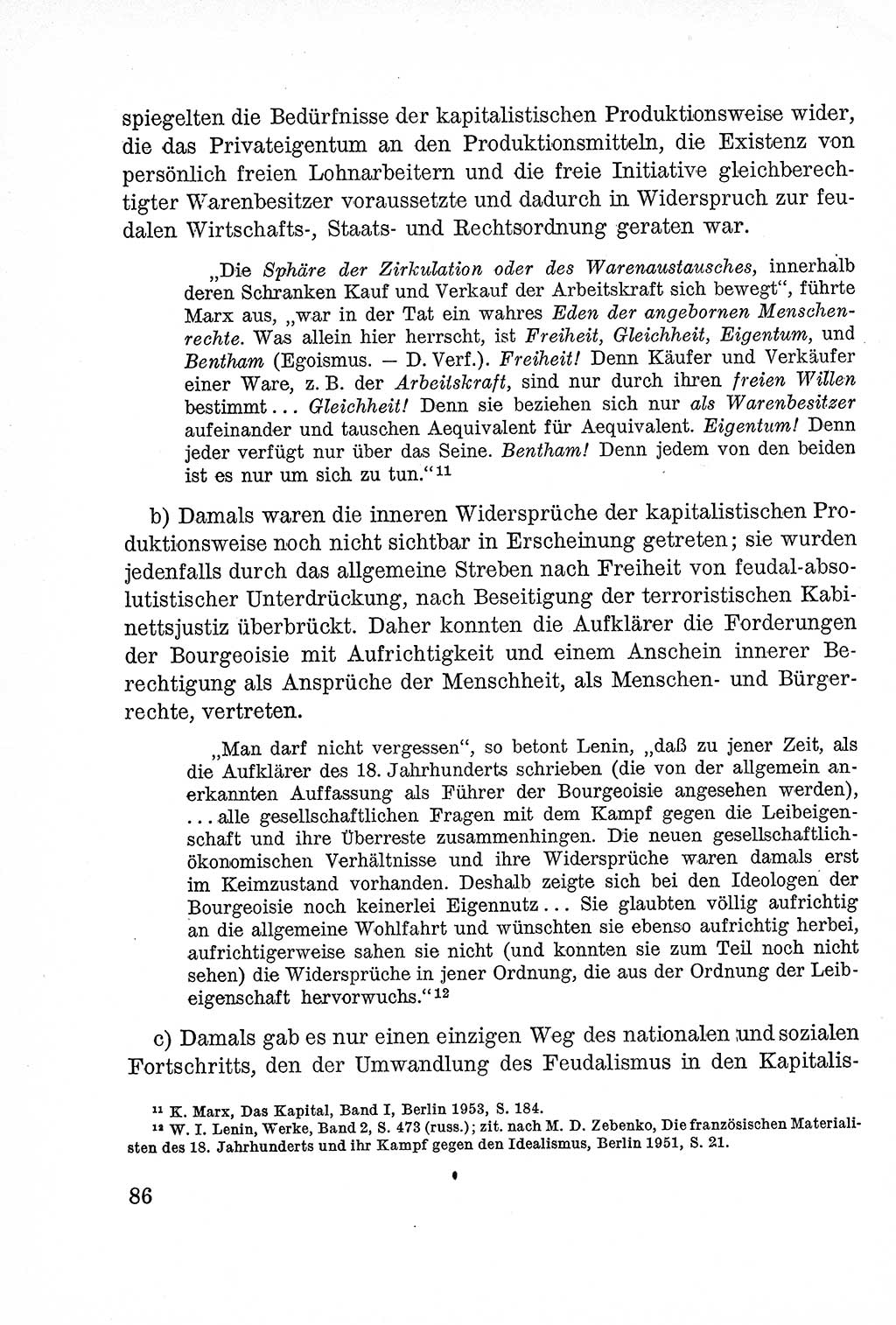 Lehrbuch des Strafrechts der Deutschen Demokratischen Republik (DDR), Allgemeiner Teil 1957, Seite 86 (Lb. Strafr. DDR AT 1957, S. 86)