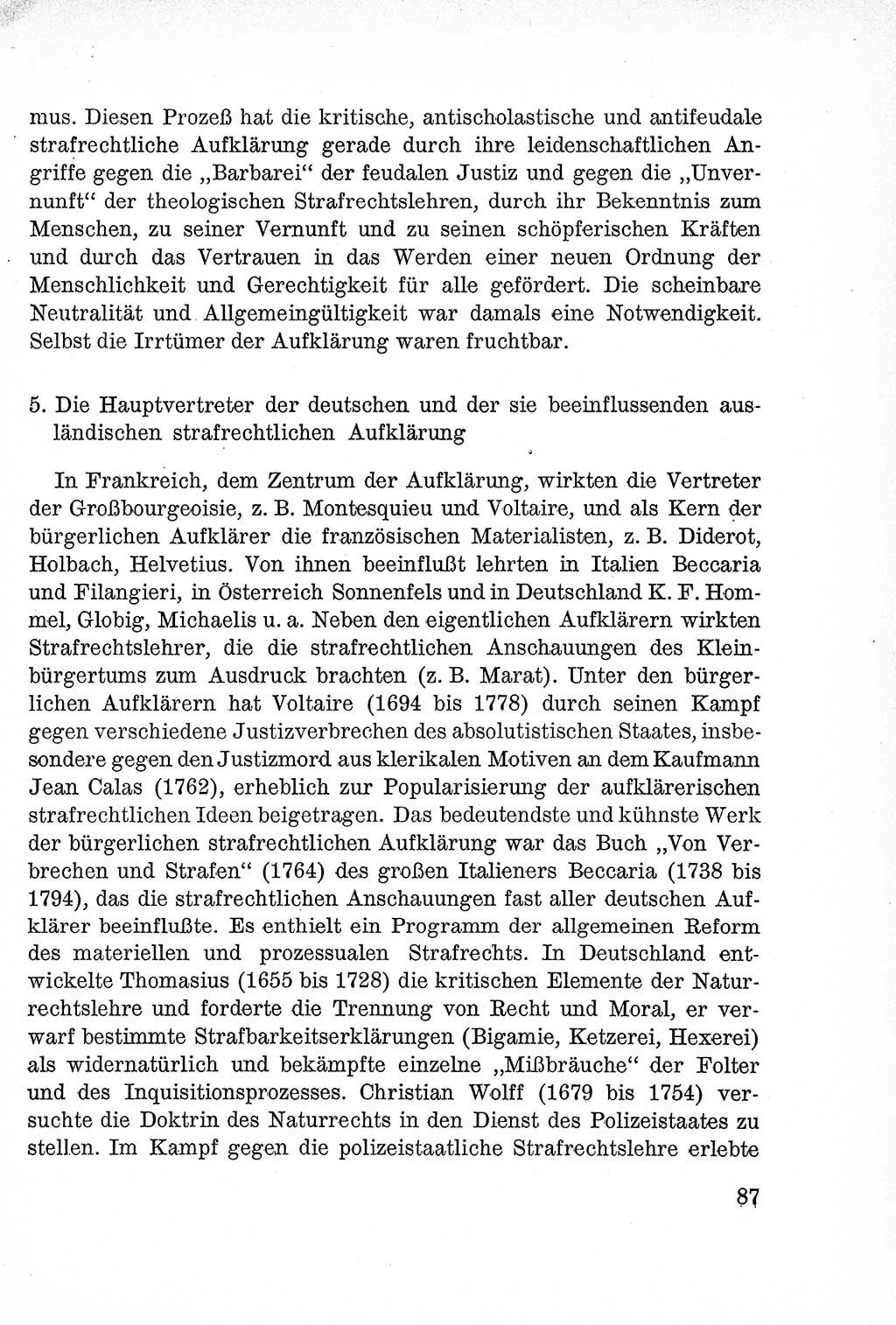 Lehrbuch des Strafrechts der Deutschen Demokratischen Republik (DDR), Allgemeiner Teil 1957, Seite 87 (Lb. Strafr. DDR AT 1957, S. 87)