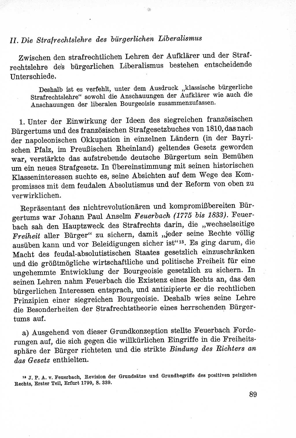Lehrbuch des Strafrechts der Deutschen Demokratischen Republik (DDR), Allgemeiner Teil 1957, Seite 89 (Lb. Strafr. DDR AT 1957, S. 89)