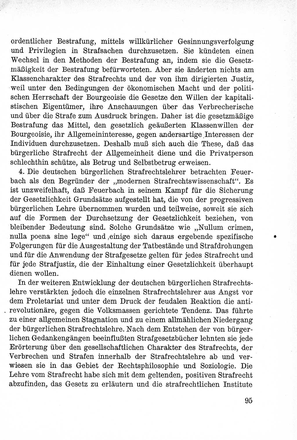 Lehrbuch des Strafrechts der Deutschen Demokratischen Republik (DDR), Allgemeiner Teil 1957, Seite 95 (Lb. Strafr. DDR AT 1957, S. 95)