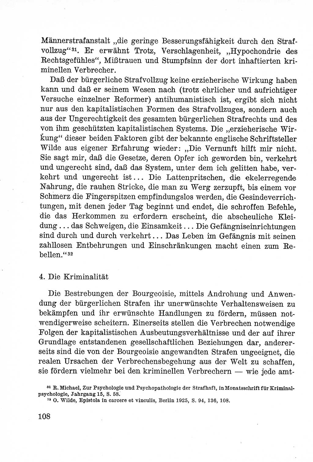 Lehrbuch des Strafrechts der Deutschen Demokratischen Republik (DDR), Allgemeiner Teil 1957, Seite 108 (Lb. Strafr. DDR AT 1957, S. 108)