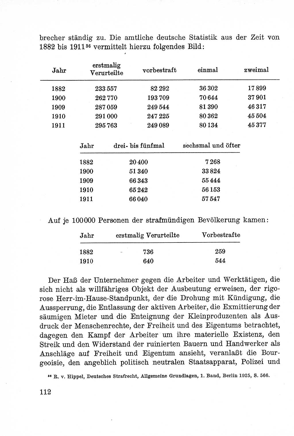 Lehrbuch des Strafrechts der Deutschen Demokratischen Republik (DDR), Allgemeiner Teil 1957, Seite 112 (Lb. Strafr. DDR AT 1957, S. 112)