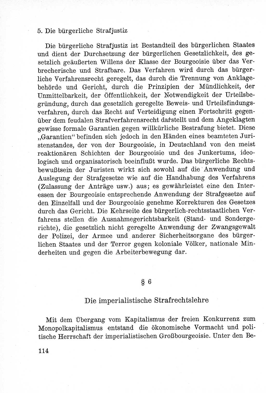 Lehrbuch des Strafrechts der Deutschen Demokratischen Republik (DDR), Allgemeiner Teil 1957, Seite 114 (Lb. Strafr. DDR AT 1957, S. 114)