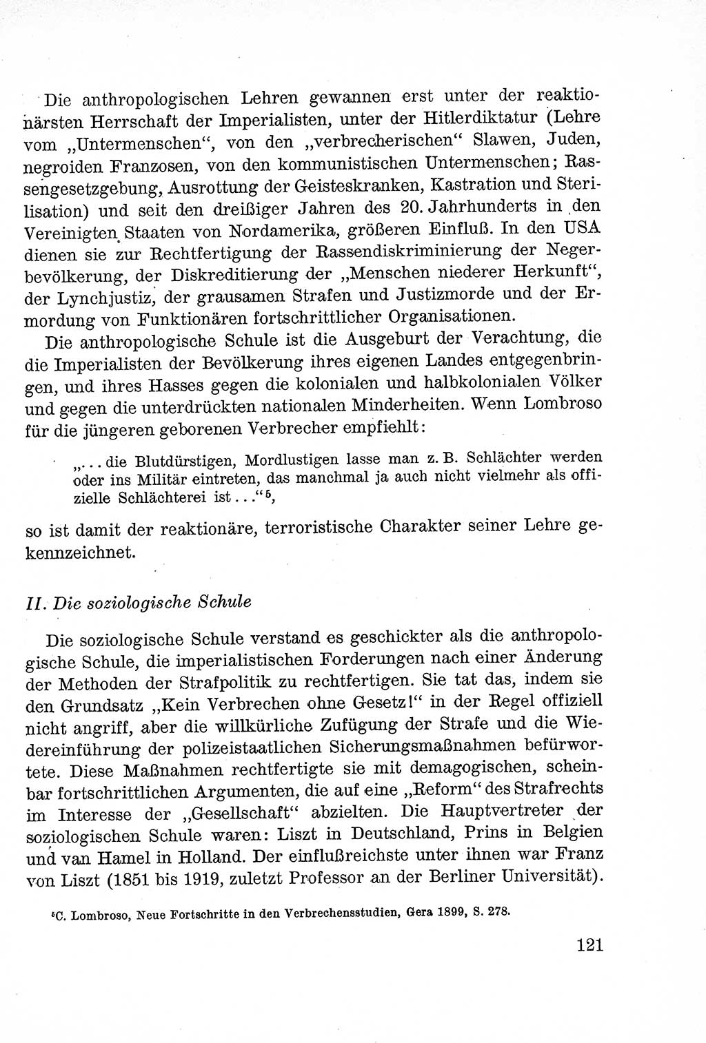 Lehrbuch des Strafrechts der Deutschen Demokratischen Republik (DDR), Allgemeiner Teil 1957, Seite 121 (Lb. Strafr. DDR AT 1957, S. 121)