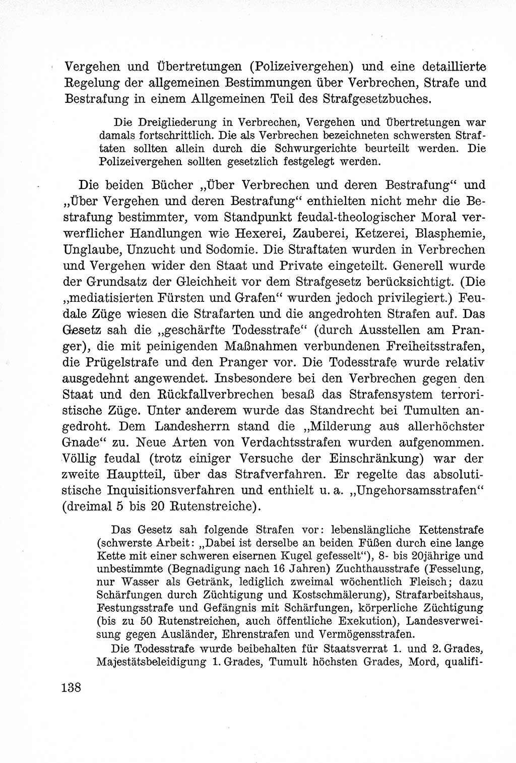 Lehrbuch des Strafrechts der Deutschen Demokratischen Republik (DDR), Allgemeiner Teil 1957, Seite 138 (Lb. Strafr. DDR AT 1957, S. 138)