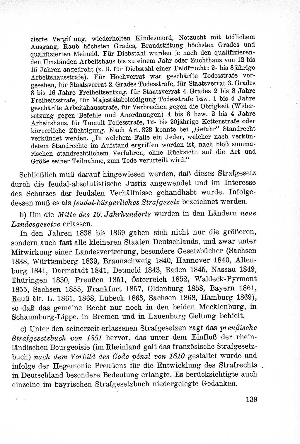 Lehrbuch des Strafrechts der Deutschen Demokratischen Republik (DDR), Allgemeiner Teil 1957, Seite 139 (Lb. Strafr. DDR AT 1957, S. 139)