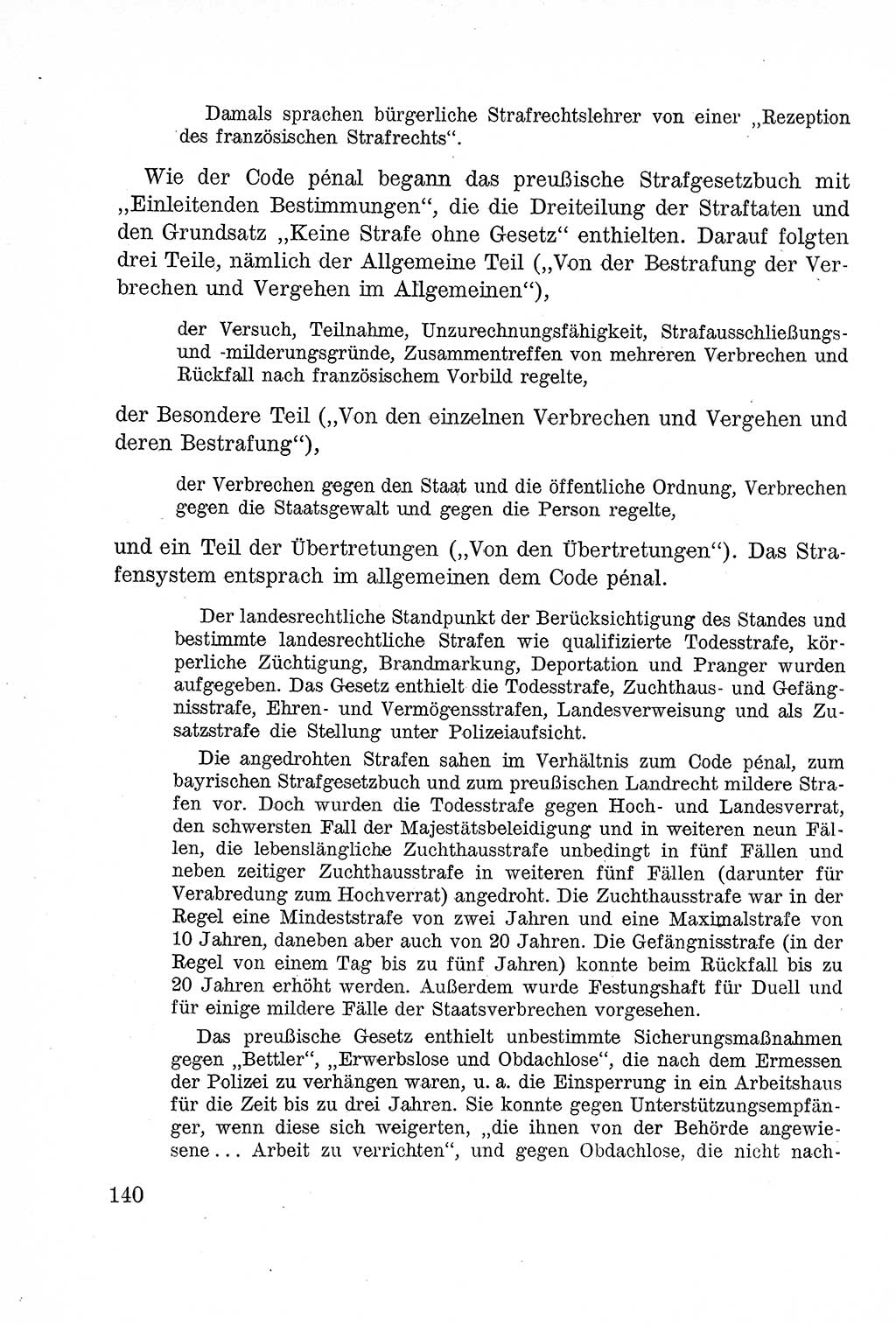 Lehrbuch des Strafrechts der Deutschen Demokratischen Republik (DDR), Allgemeiner Teil 1957, Seite 140 (Lb. Strafr. DDR AT 1957, S. 140)