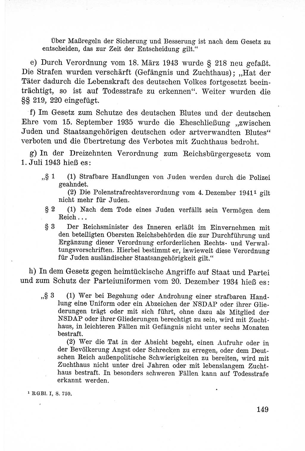 Lehrbuch des Strafrechts der Deutschen Demokratischen Republik (DDR), Allgemeiner Teil 1957, Seite 149 (Lb. Strafr. DDR AT 1957, S. 149)