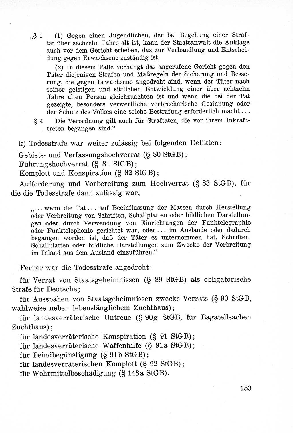 Lehrbuch des Strafrechts der Deutschen Demokratischen Republik (DDR), Allgemeiner Teil 1957, Seite 153 (Lb. Strafr. DDR AT 1957, S. 153)