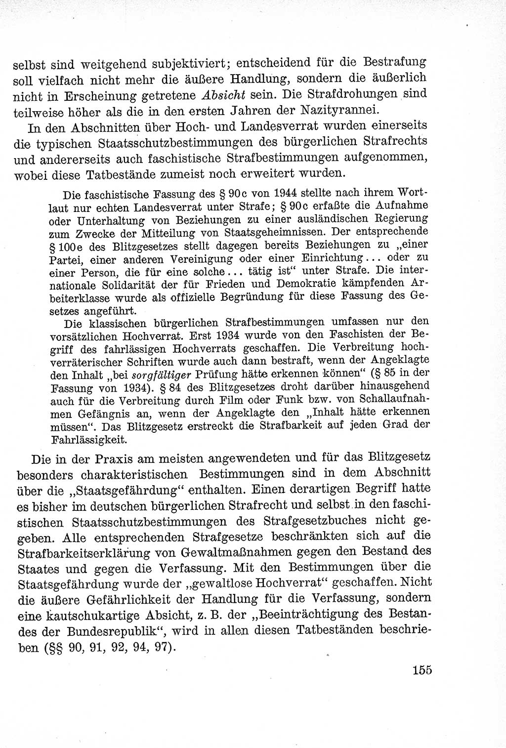 Lehrbuch des Strafrechts der Deutschen Demokratischen Republik (DDR), Allgemeiner Teil 1957, Seite 155 (Lb. Strafr. DDR AT 1957, S. 155)