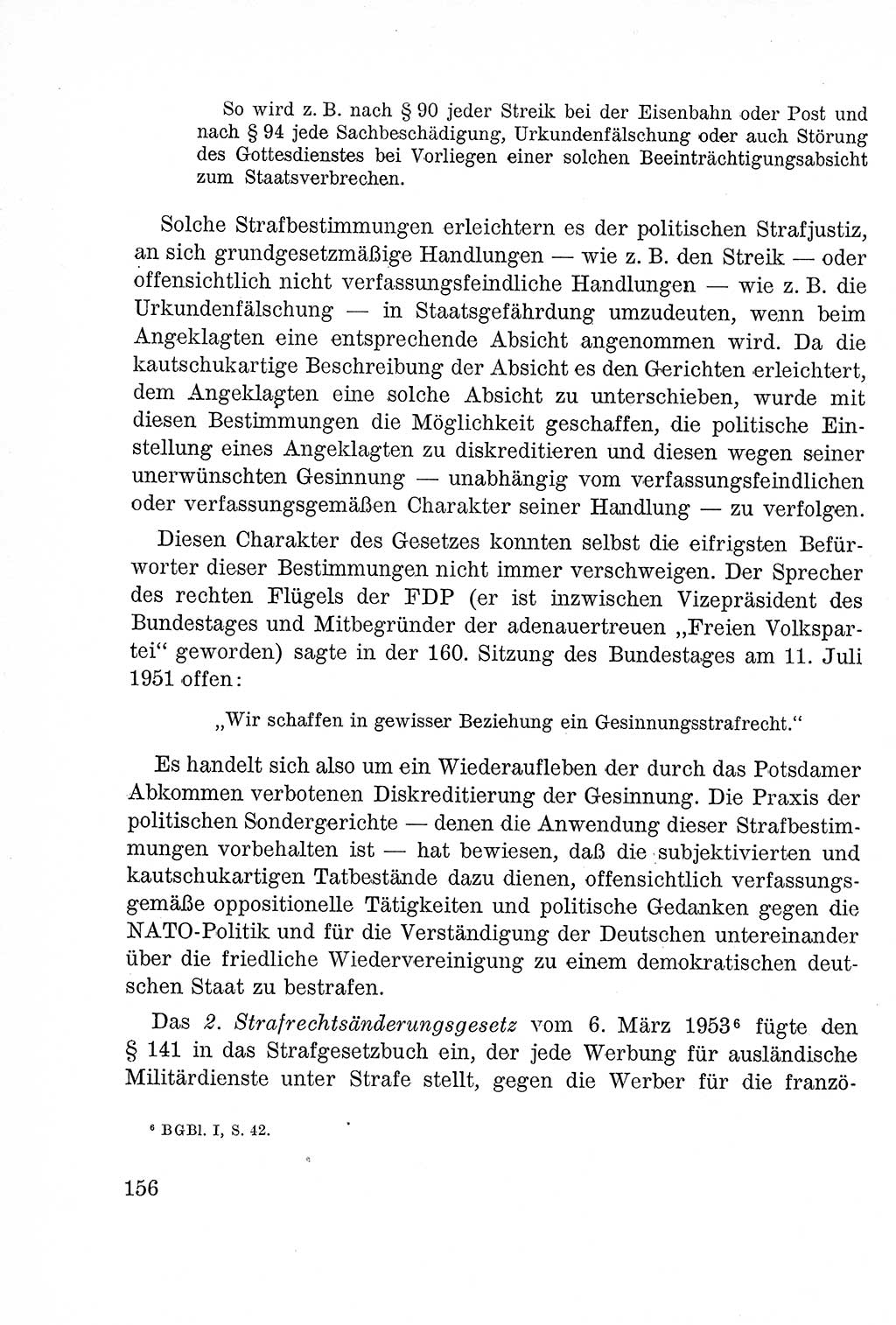 Lehrbuch des Strafrechts der Deutschen Demokratischen Republik (DDR), Allgemeiner Teil 1957, Seite 156 (Lb. Strafr. DDR AT 1957, S. 156)