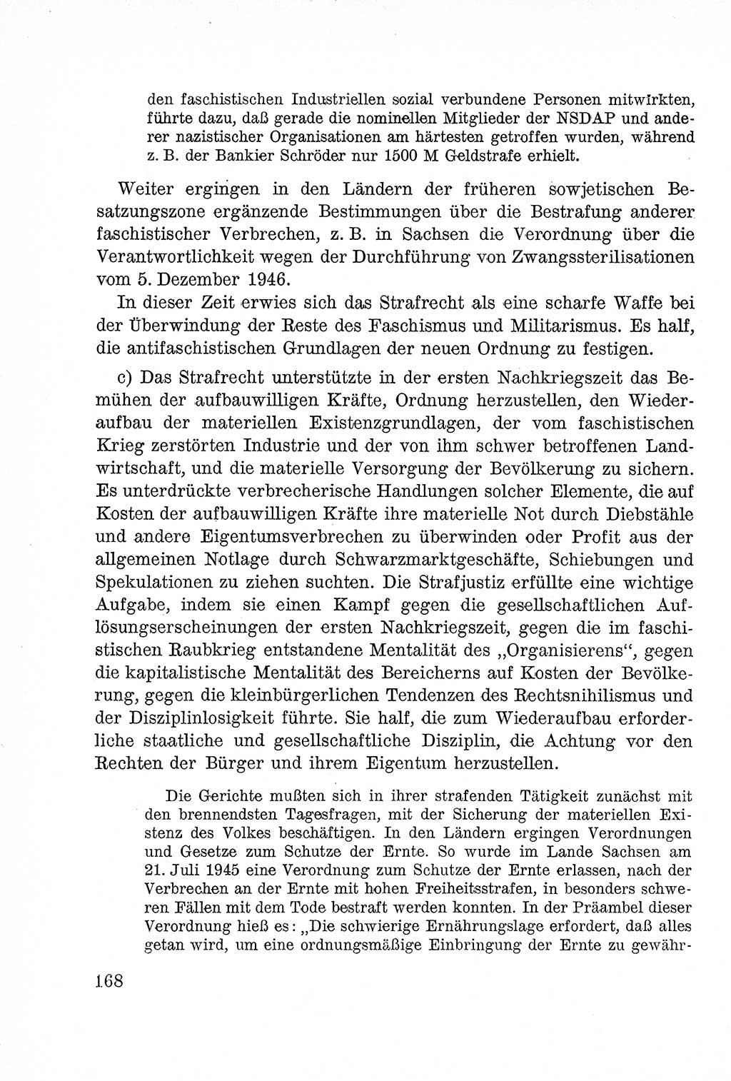 Lehrbuch des Strafrechts der Deutschen Demokratischen Republik (DDR), Allgemeiner Teil 1957, Seite 168 (Lb. Strafr. DDR AT 1957, S. 168)