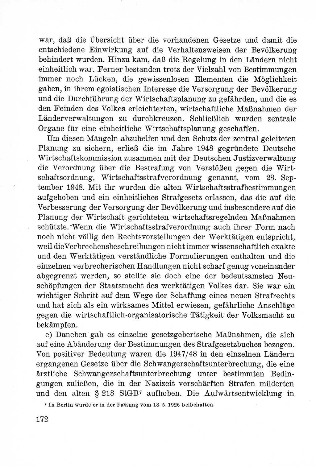 Lehrbuch des Strafrechts der Deutschen Demokratischen Republik (DDR), Allgemeiner Teil 1957, Seite 172 (Lb. Strafr. DDR AT 1957, S. 172)