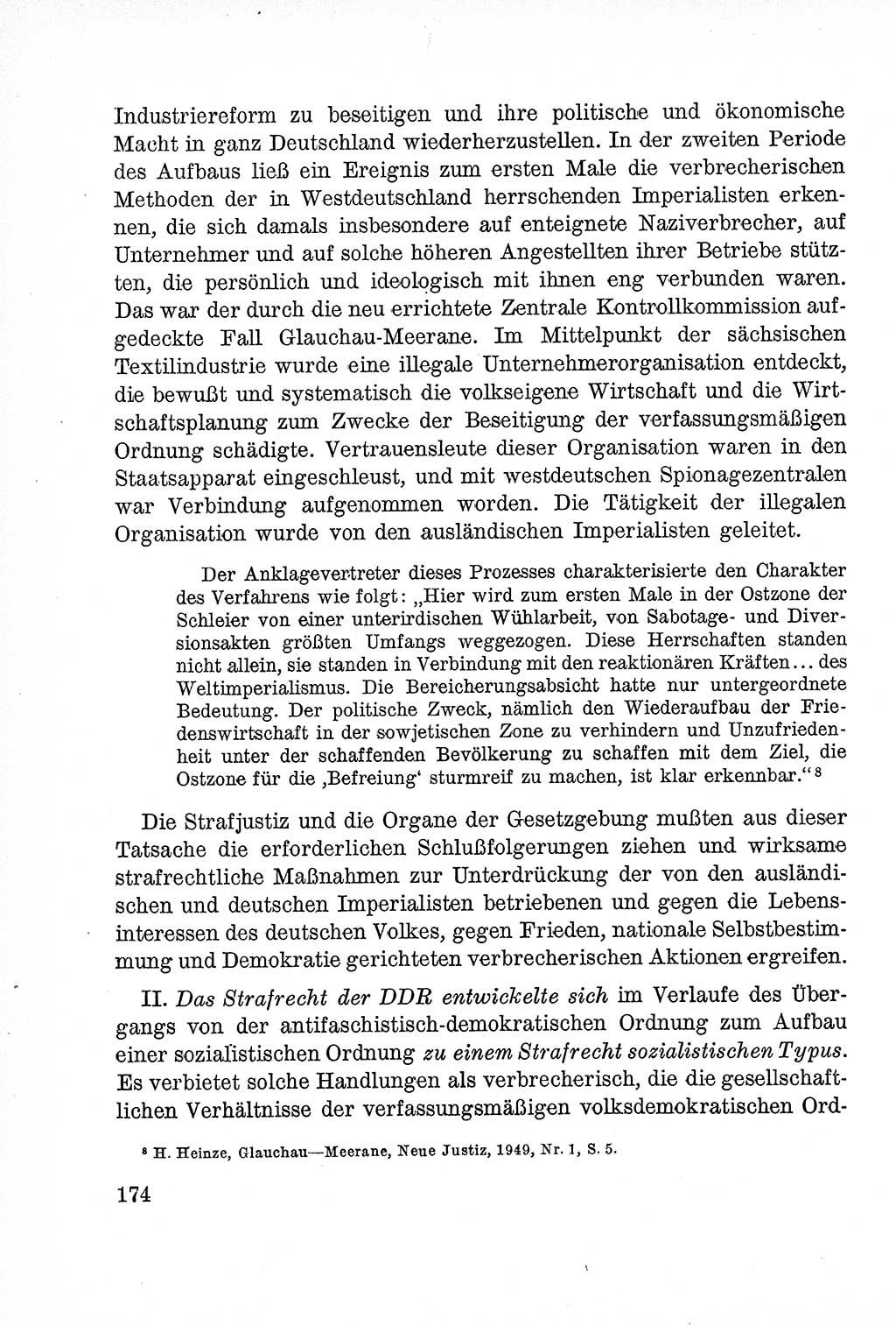 Lehrbuch des Strafrechts der Deutschen Demokratischen Republik (DDR), Allgemeiner Teil 1957, Seite 174 (Lb. Strafr. DDR AT 1957, S. 174)