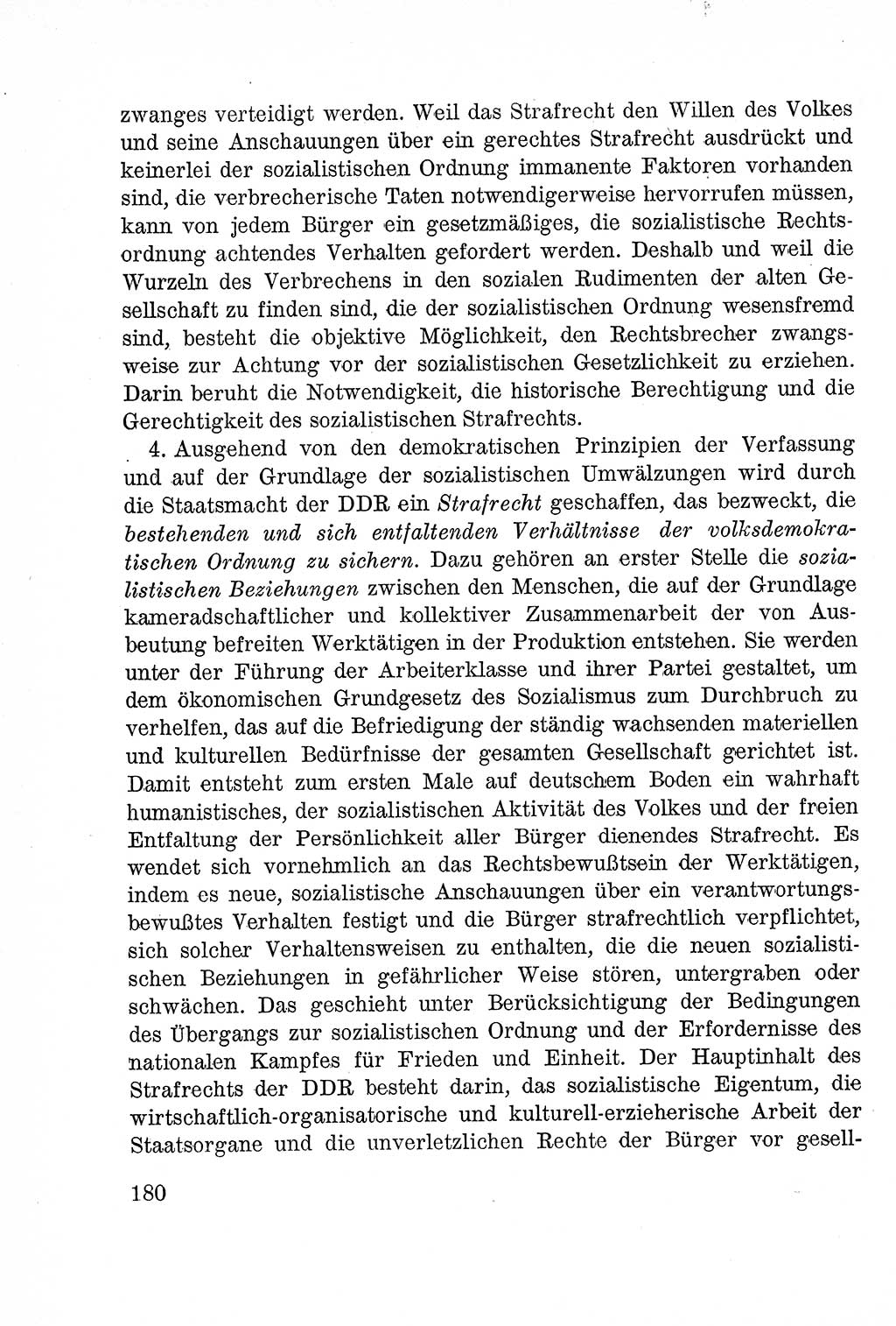 Lehrbuch des Strafrechts der Deutschen Demokratischen Republik (DDR), Allgemeiner Teil 1957, Seite 180 (Lb. Strafr. DDR AT 1957, S. 180)