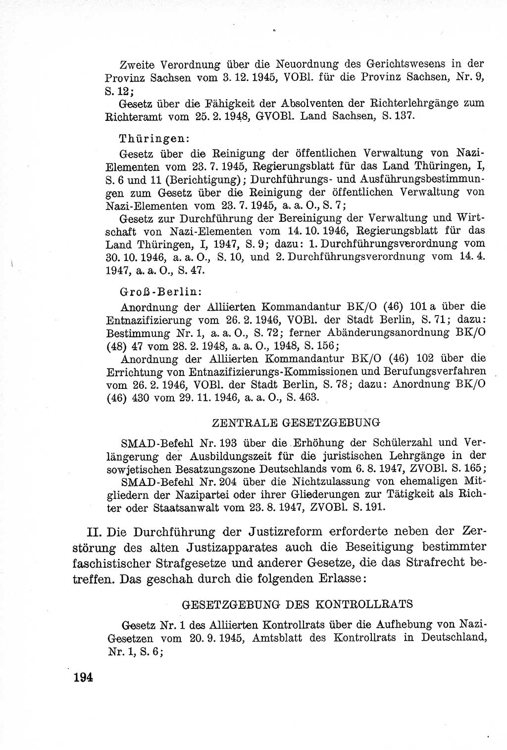 Lehrbuch des Strafrechts der Deutschen Demokratischen Republik (DDR), Allgemeiner Teil 1957, Seite 194 (Lb. Strafr. DDR AT 1957, S. 194)