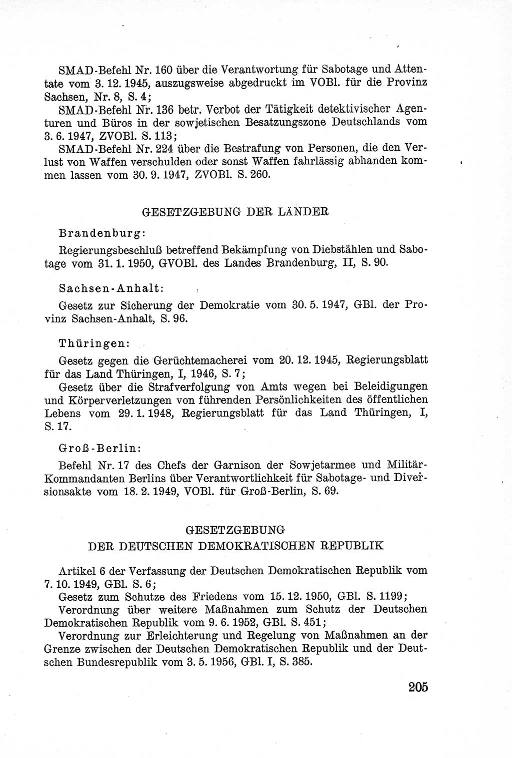 Lehrbuch des Strafrechts der Deutschen Demokratischen Republik (DDR), Allgemeiner Teil 1957, Seite 205 (Lb. Strafr. DDR AT 1957, S. 205)