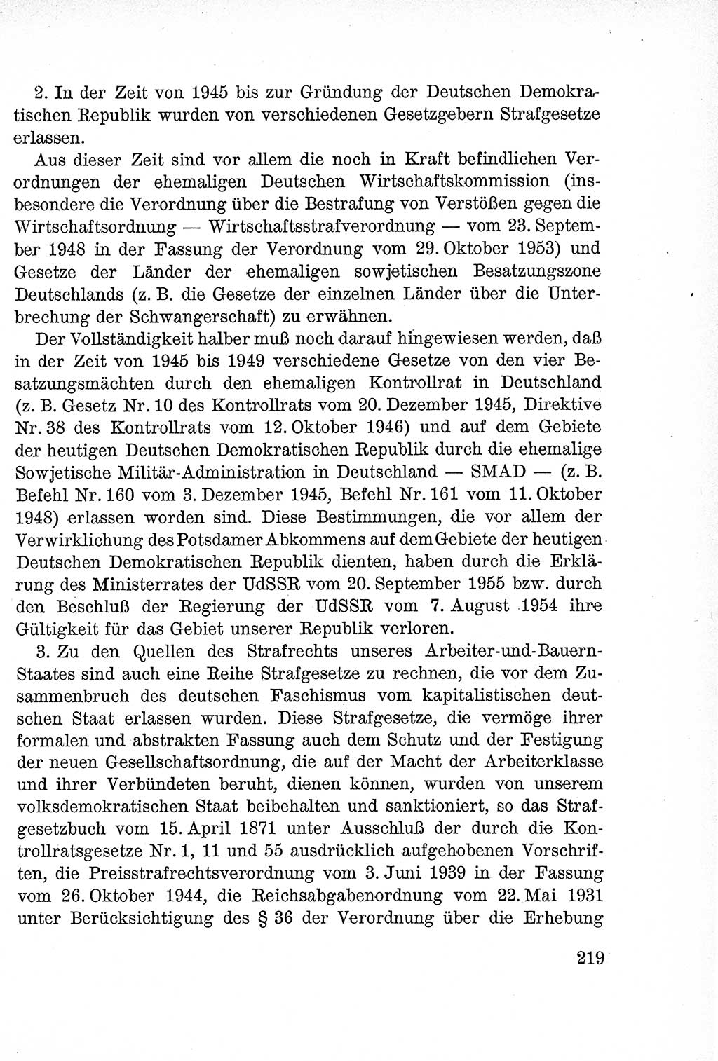 Lehrbuch des Strafrechts der Deutschen Demokratischen Republik (DDR), Allgemeiner Teil 1957, Seite 219 (Lb. Strafr. DDR AT 1957, S. 219)