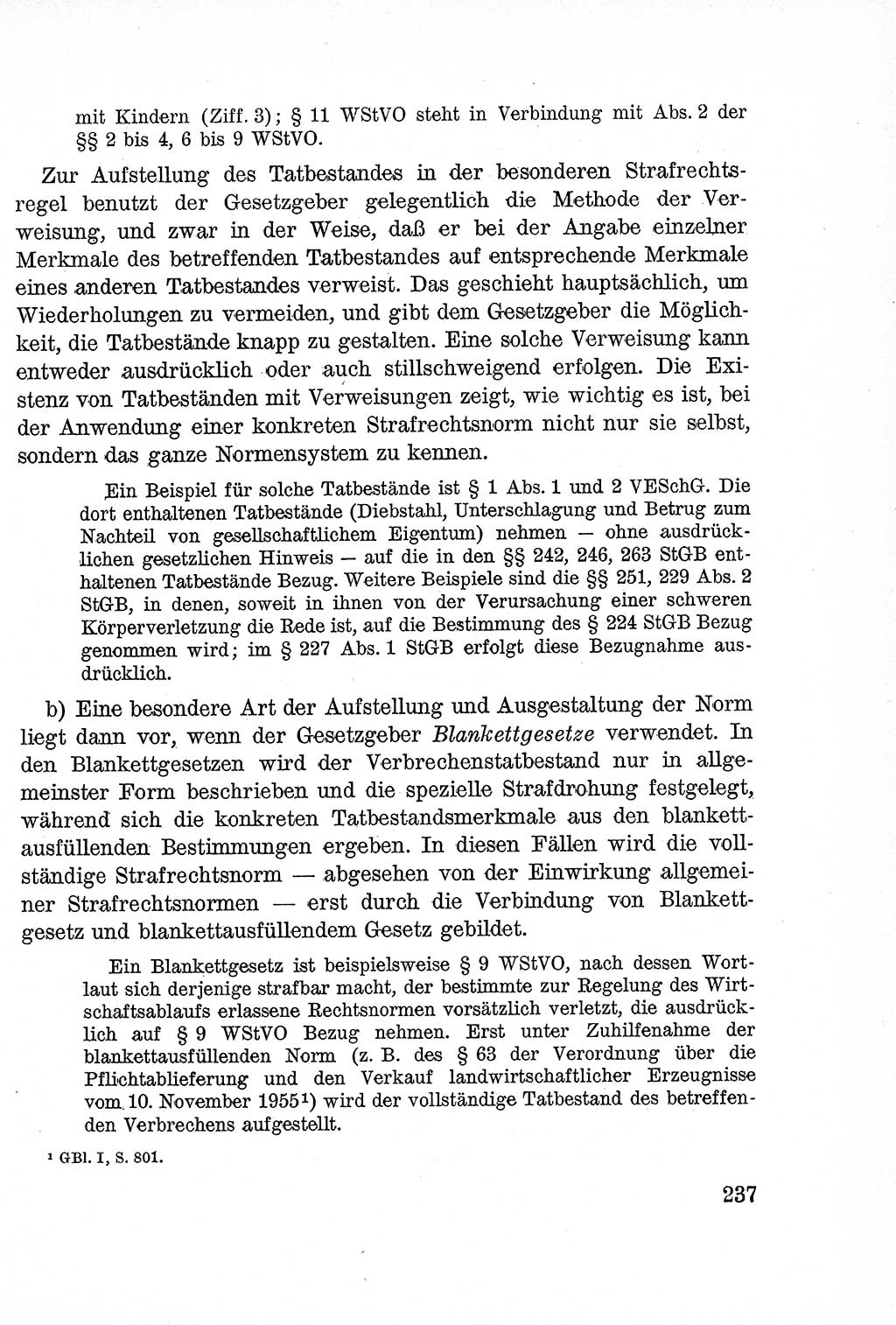 Lehrbuch des Strafrechts der Deutschen Demokratischen Republik (DDR), Allgemeiner Teil 1957, Seite 237 (Lb. Strafr. DDR AT 1957, S. 237)