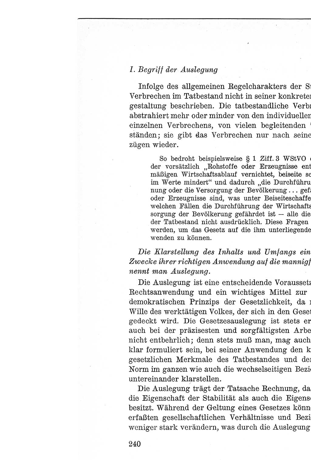 Lehrbuch des Strafrechts der Deutschen Demokratischen Republik (DDR), Allgemeiner Teil 1957, Seite 240 (Lb. Strafr. DDR AT 1957, S. 240)
