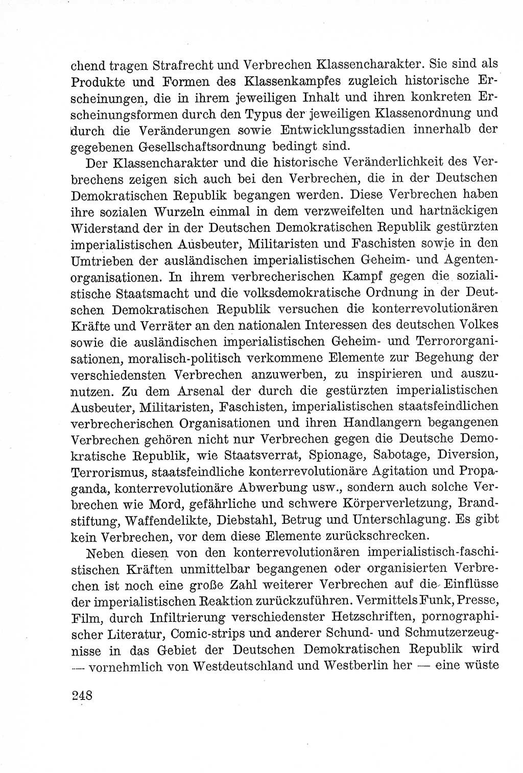 Lehrbuch des Strafrechts der Deutschen Demokratischen Republik (DDR), Allgemeiner Teil 1957, Seite 248 (Lb. Strafr. DDR AT 1957, S. 248)