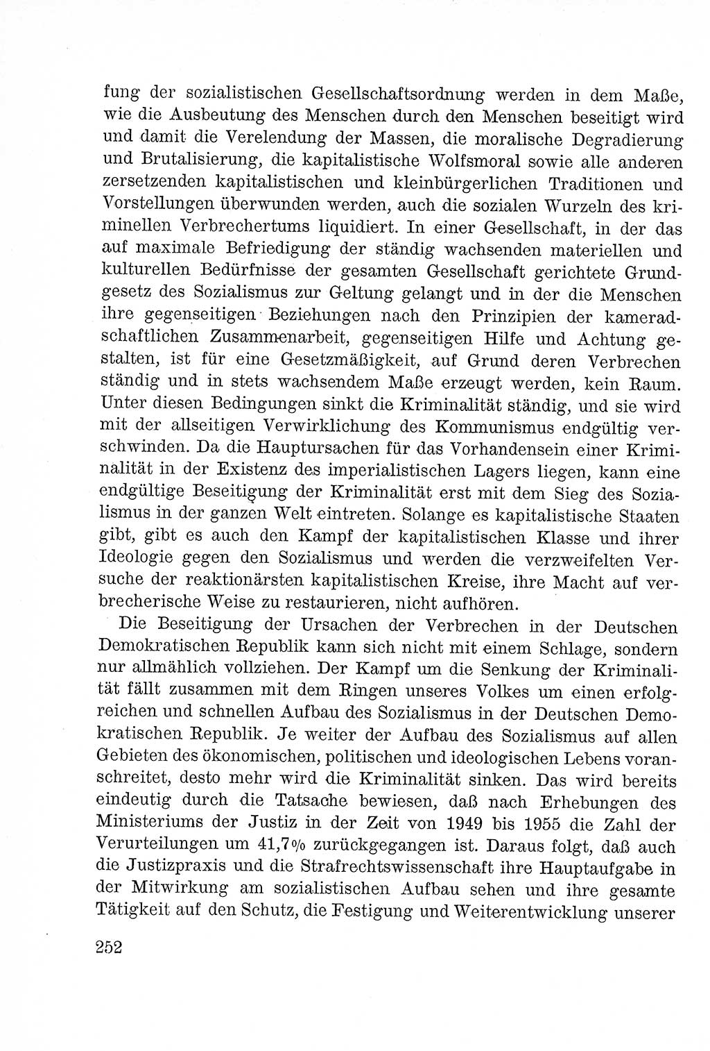 Lehrbuch des Strafrechts der Deutschen Demokratischen Republik (DDR), Allgemeiner Teil 1957, Seite 252 (Lb. Strafr. DDR AT 1957, S. 252)