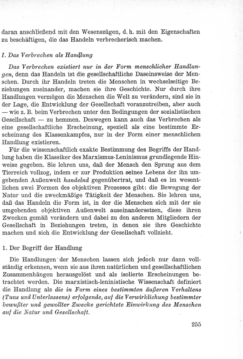 Lehrbuch des Strafrechts der Deutschen Demokratischen Republik (DDR), Allgemeiner Teil 1957, Seite 255 (Lb. Strafr. DDR AT 1957, S. 255)